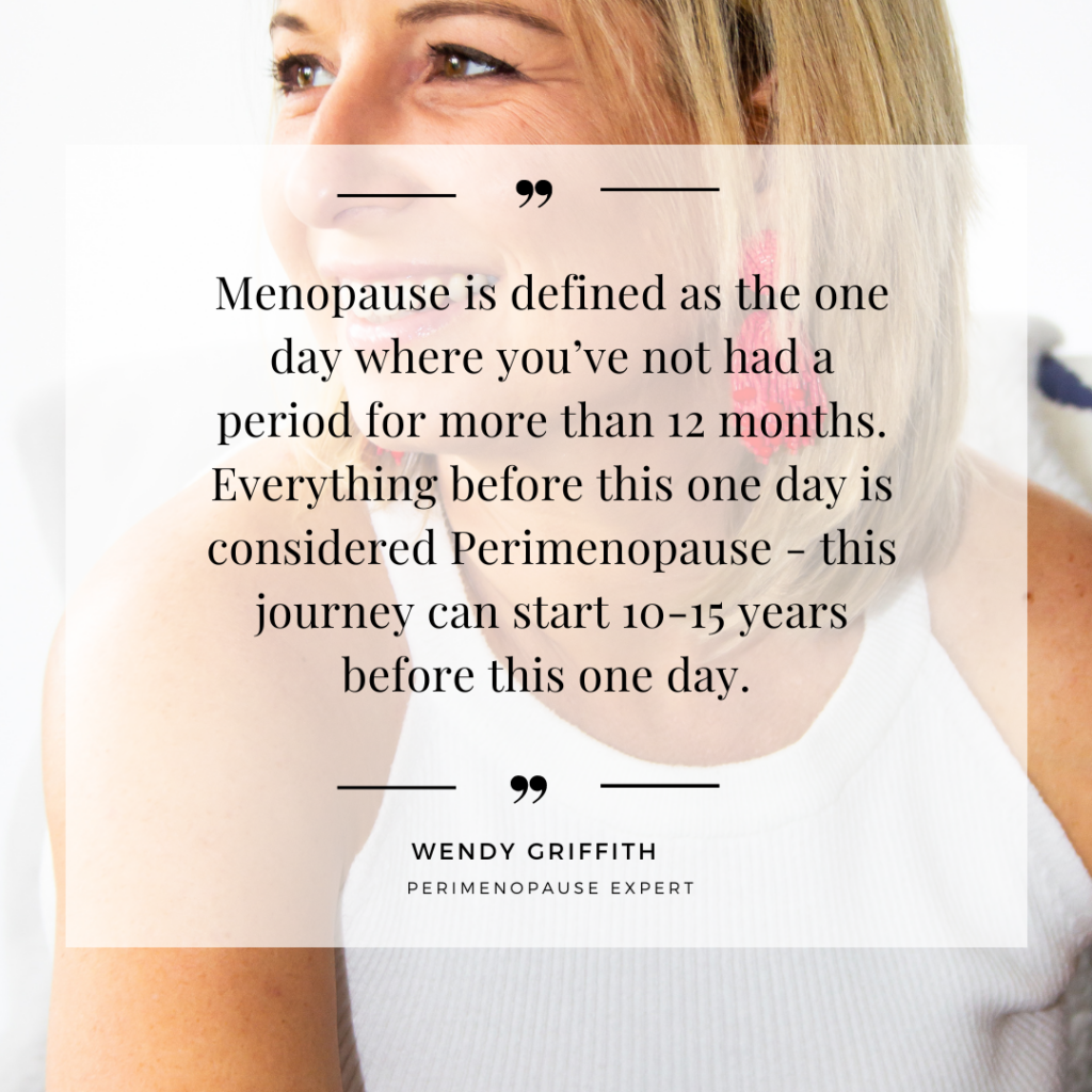 What is the definition of menopause - the one day where you havent had a period for more than 12 months.