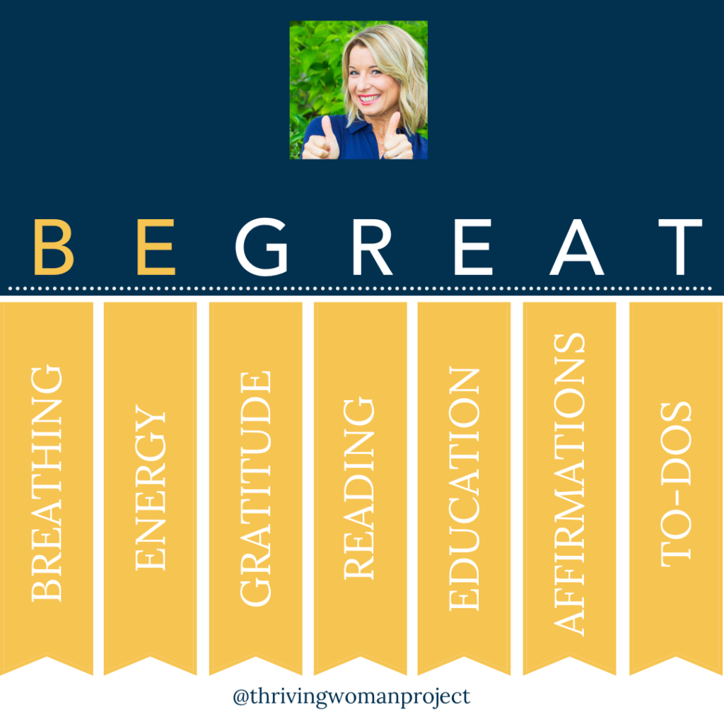 Be great acronym for blog on morning routine