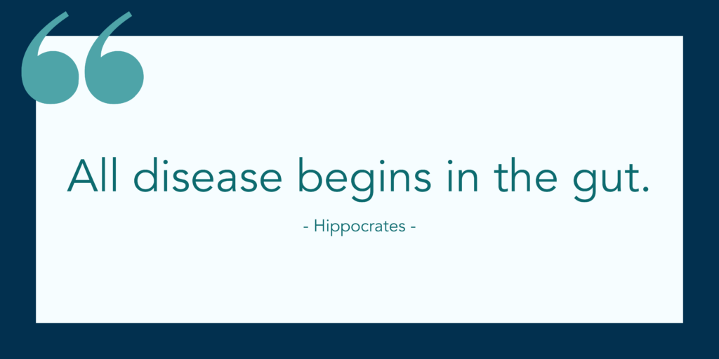 All disease begind in the gut - Hippocrates quote on gut health